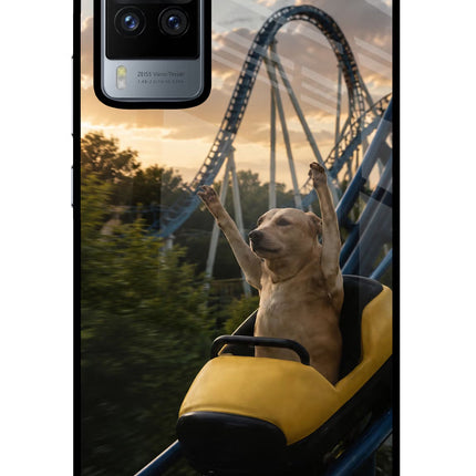Rollercoaster Dog Vivo X60 Pro Glass Case