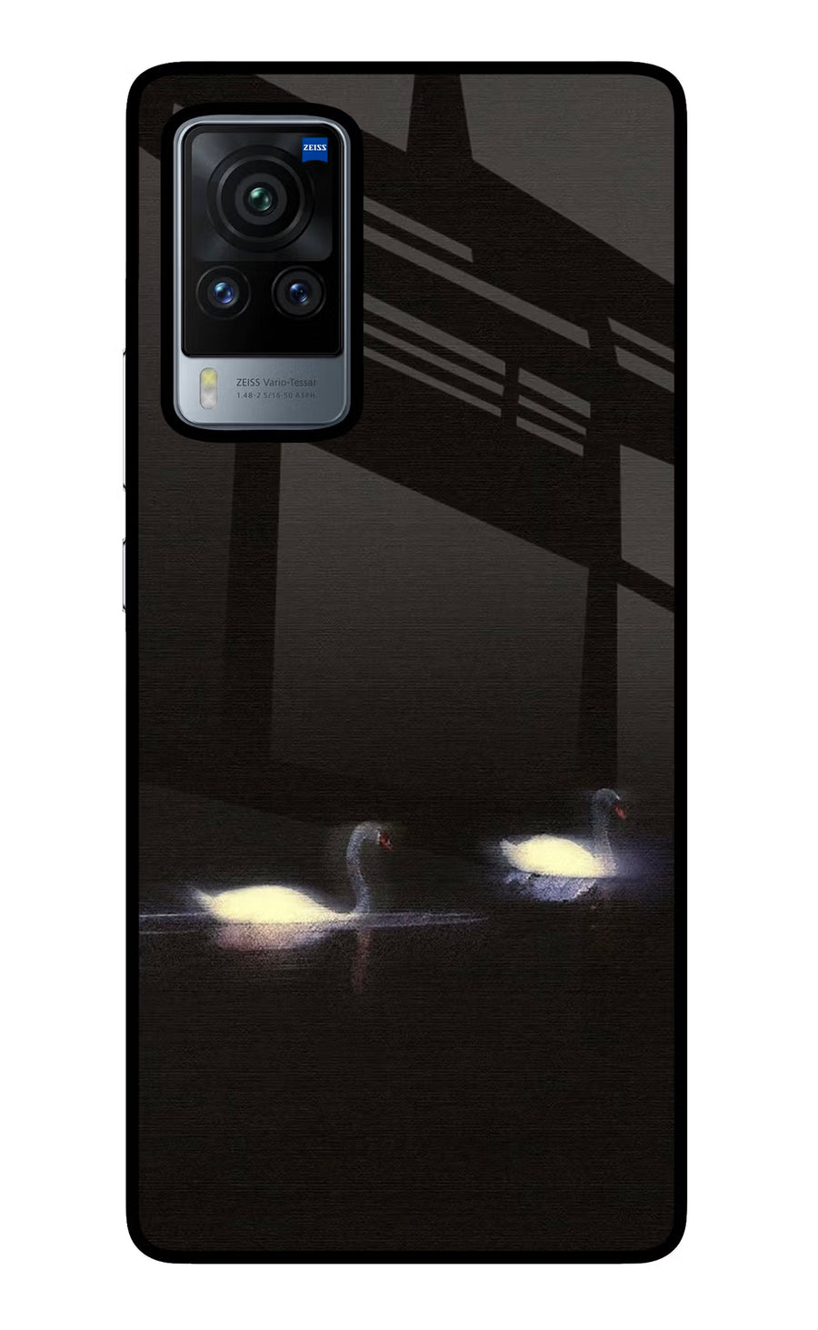 Silent Swans Vivo X60 Pro Back Cover, Glass case