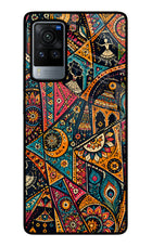 Folk Print Vivo X60 Pro Glass Case