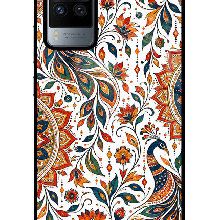 White Mayura Vivo X60 Pro Glass Case