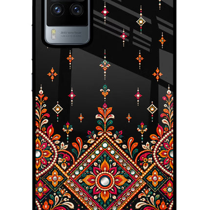 Noir Mehfil Vivo X60 Pro Glass Case