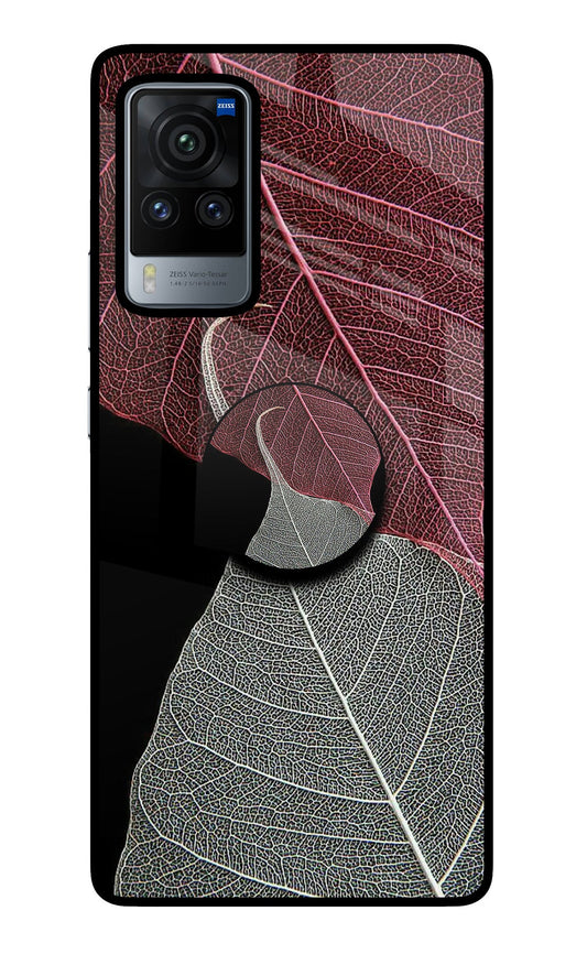 Leaf Pattern Vivo X60 Pro Glass Case