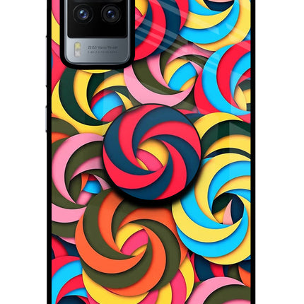 Spiral Pattern Vivo X60 Pro Pop Case by Casekaro