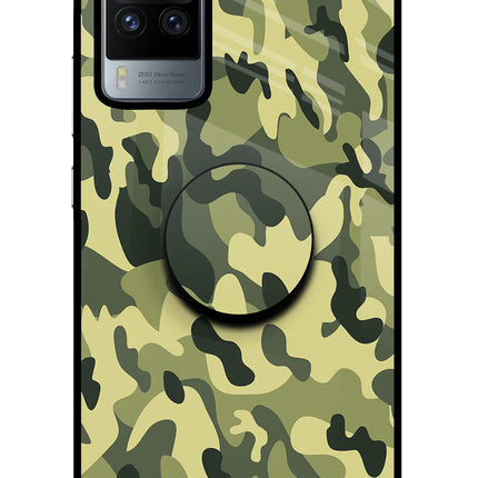 Camouflage Vivo X60 Pro Glass Case