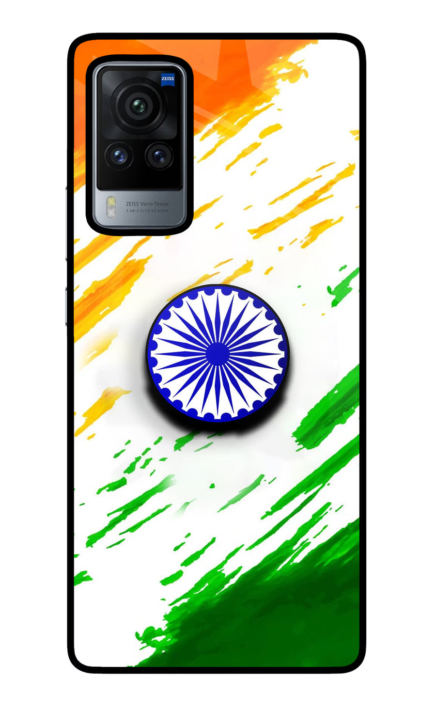 Indian Flag Ashoka Chakra Vivo X60 Pro Pop Case, Glass case