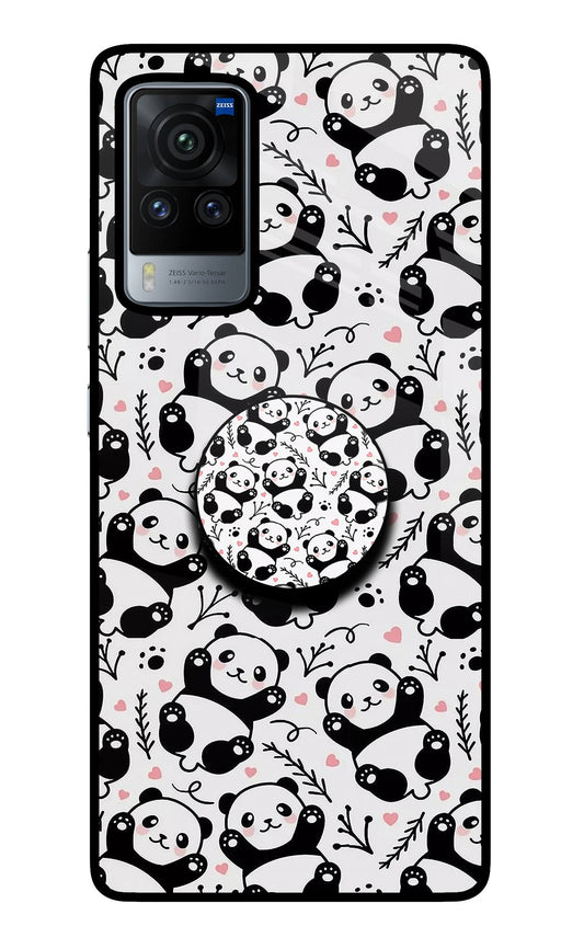 Cute Panda Vivo X60 Pro Glass Case