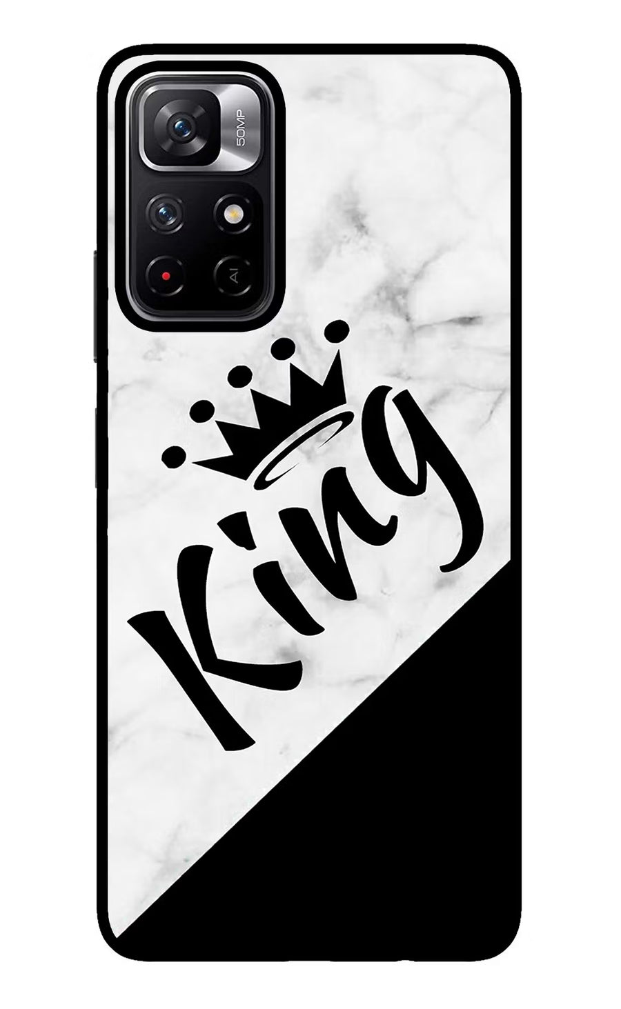 King Redmi Note 11T 5G Back Cover, Glass case