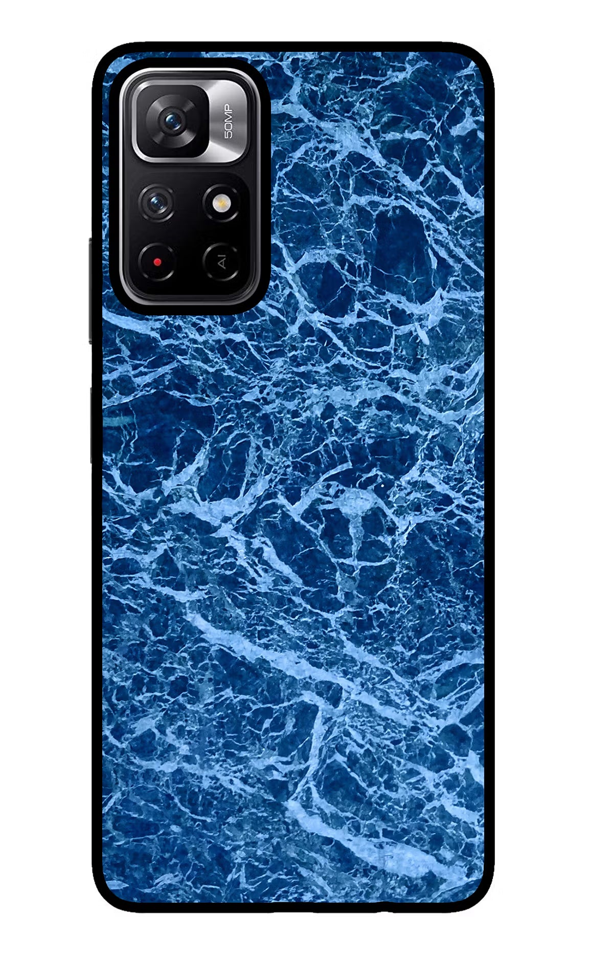 Blue Marble Redmi Note 11T 5G Glass Case Back Cover by Casekaro