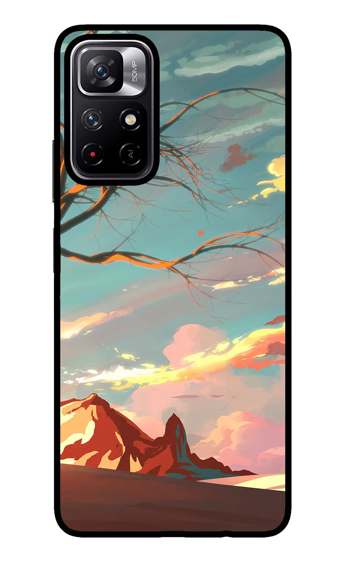Scenery Redmi Note 11T 5G Glass Case Back Cover by Casekaro
