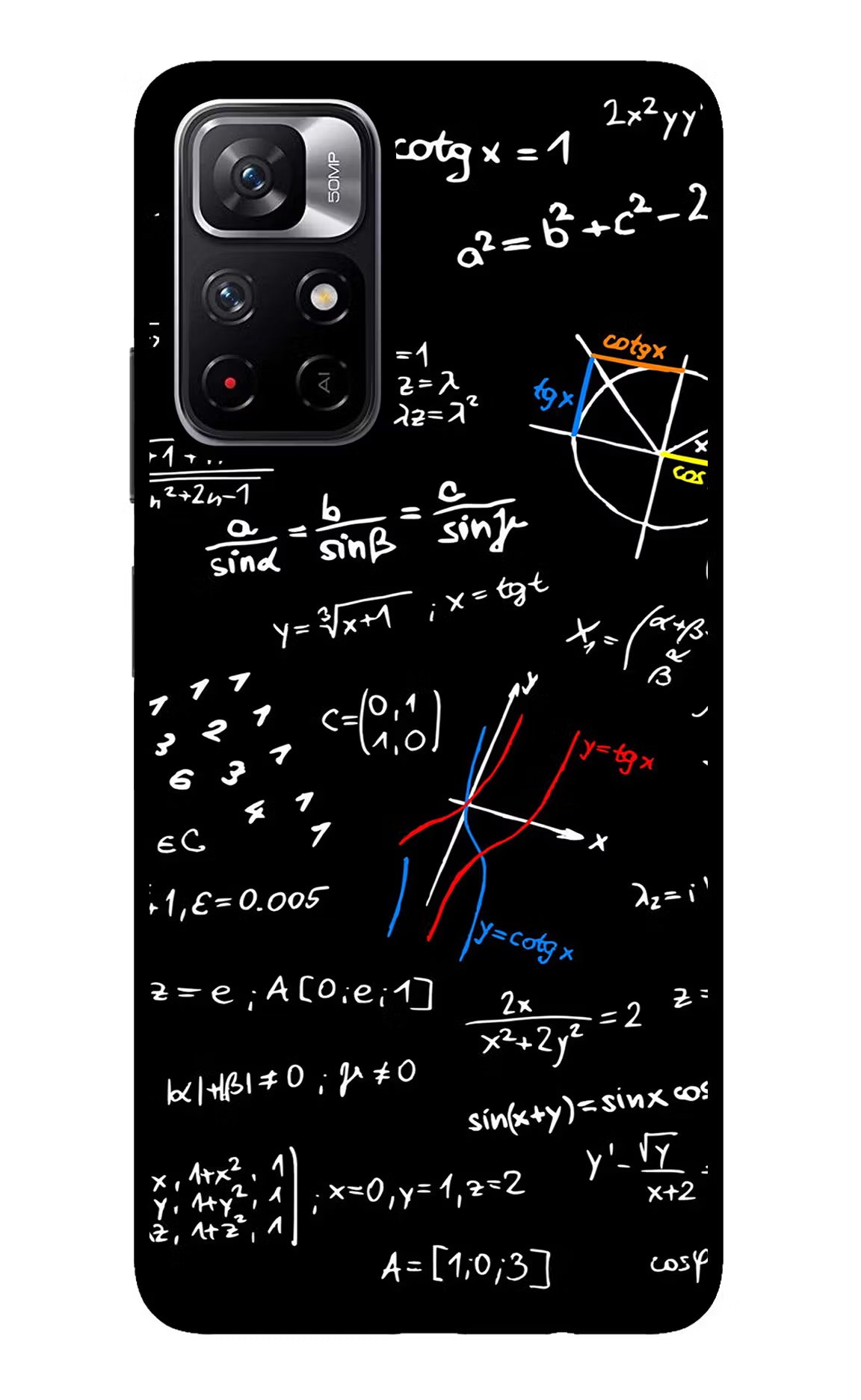 Mathematics Formula Redmi Note 11T 5G Glass Case Back Cover by Casekaro