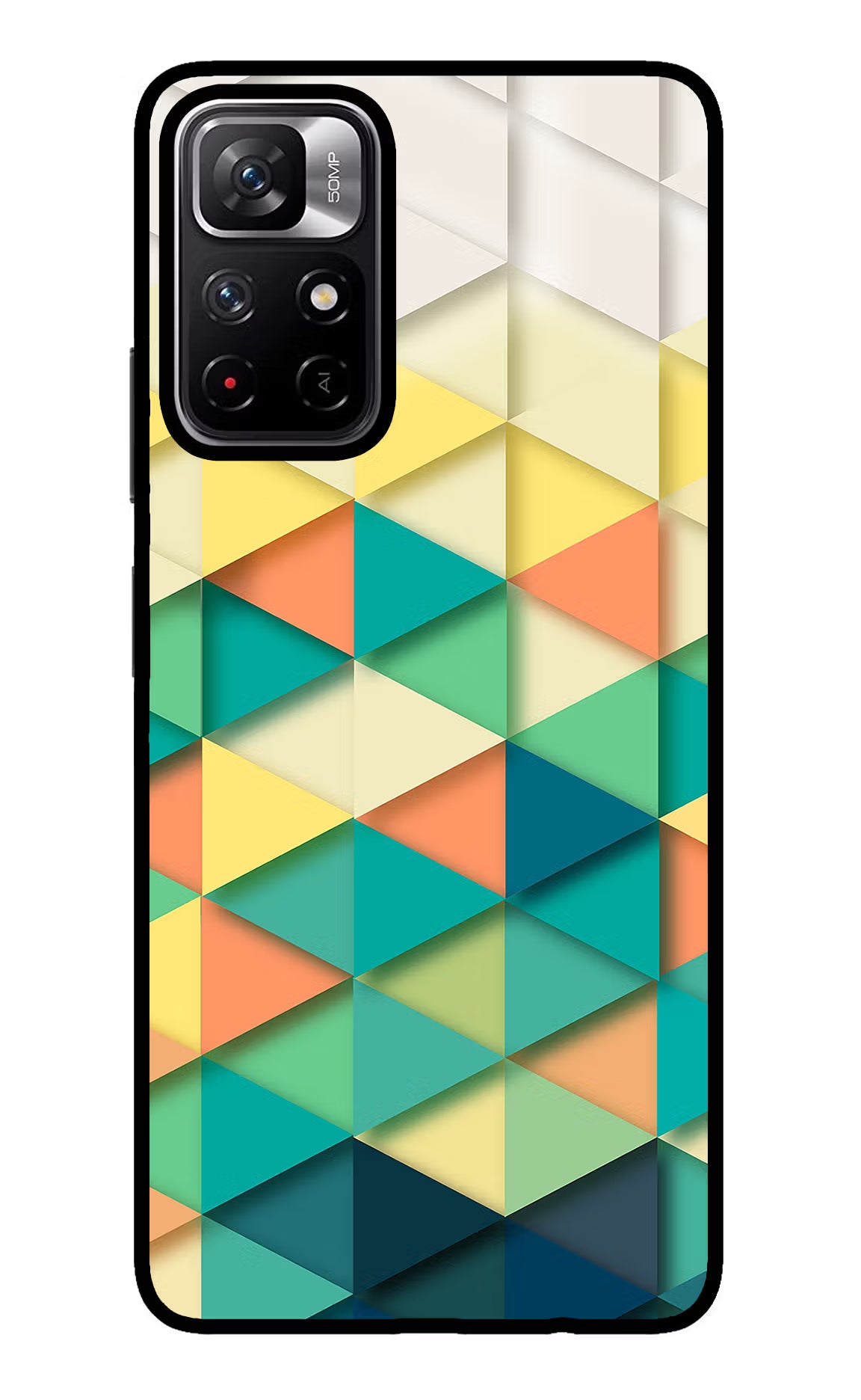 Abstract Redmi Note 11T 5G Glass Case Back Cover by Casekaro