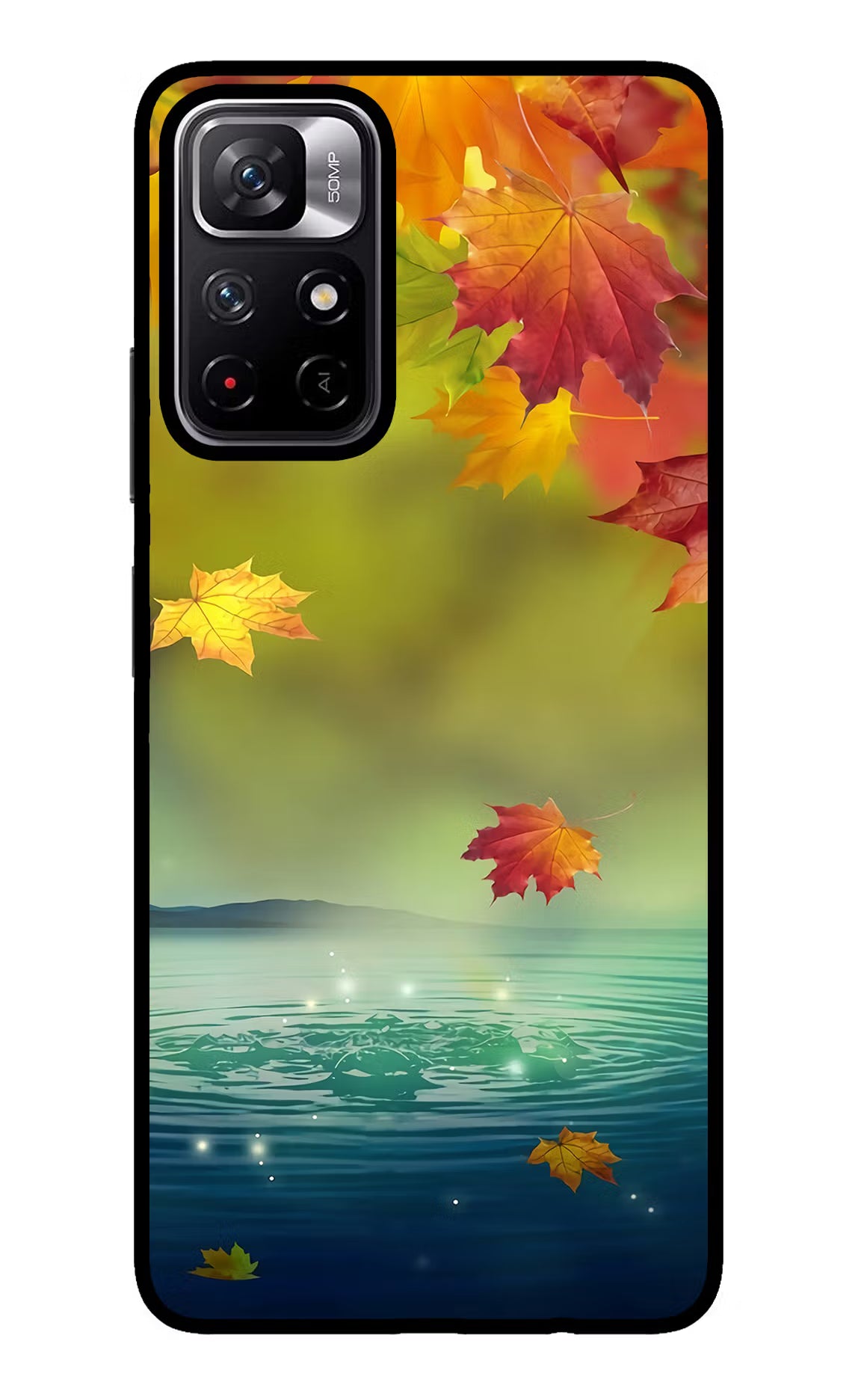 Flowers Redmi Note 11T 5G Glass Case Back Cover by Casekaro