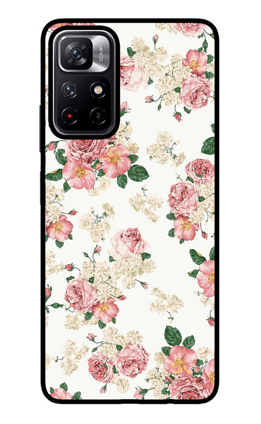 Flowers Redmi Note 11T 5G Glass Case