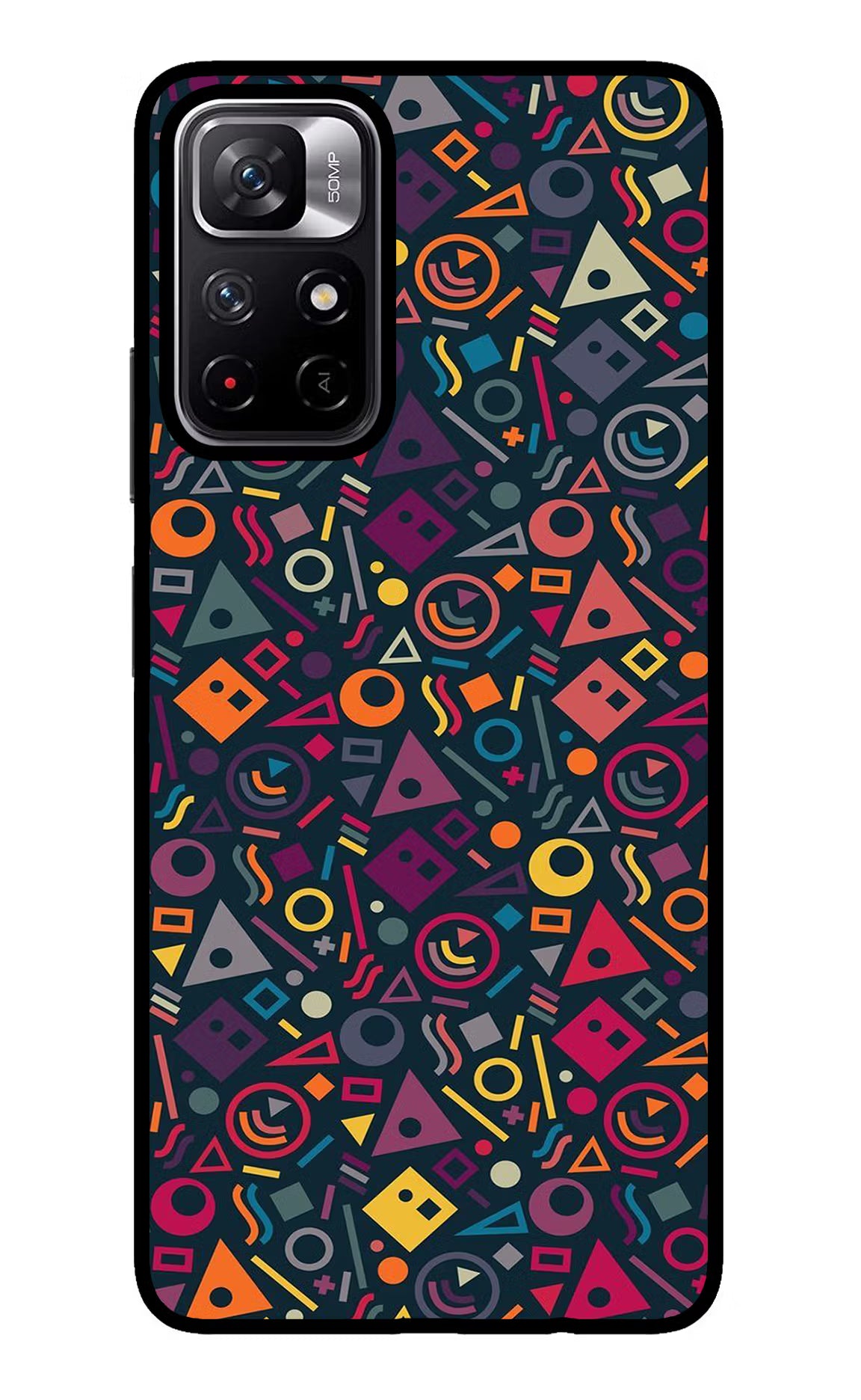 Geometric Abstract Redmi Note 11T 5G Glass Case