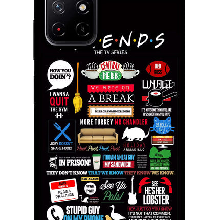 FRIENDS Redmi Note 11T 5G Glass Case Back Cover by Casekaro