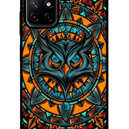 Angry Owl Art Redmi Note 11T 5G Glass Case Back Cover by Casekaro