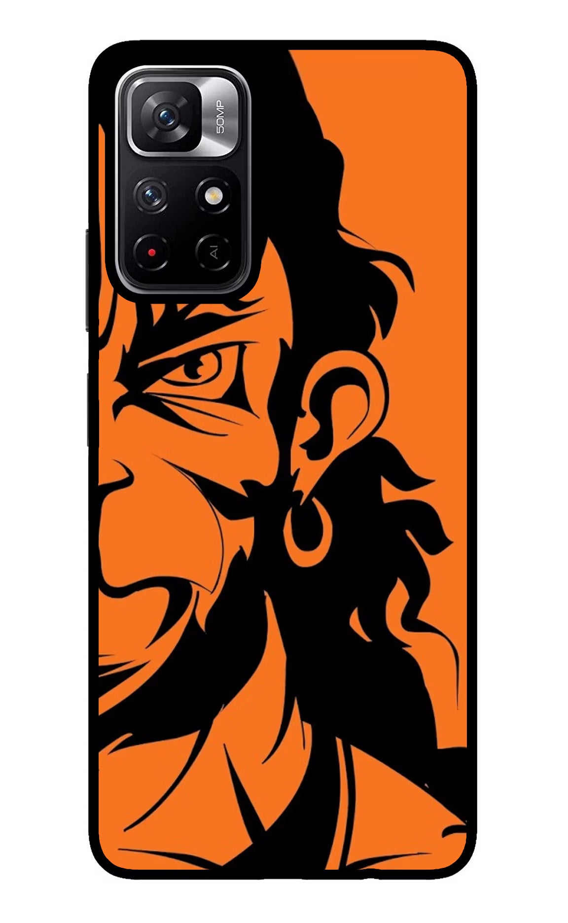 Hanuman Redmi Note 11T 5G Glass Case Back Cover by Casekaro