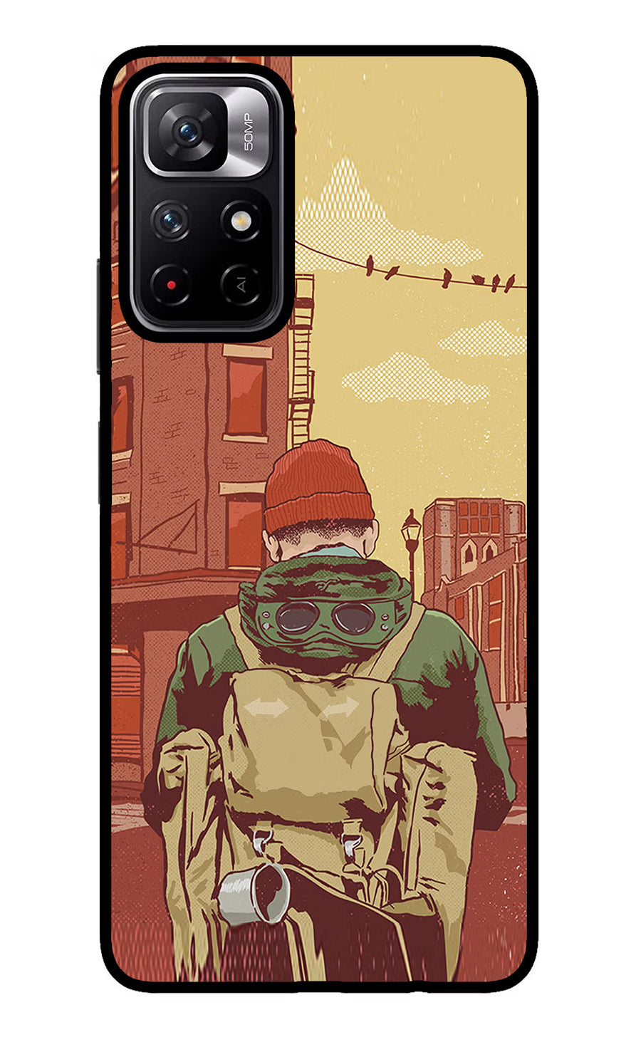 Adventurous Redmi Note 11T 5G Back Cover, Glass case