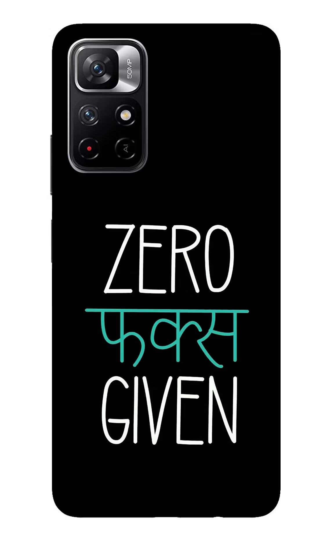 Zero Fucks Given Redmi Note 11T 5G Glass Case