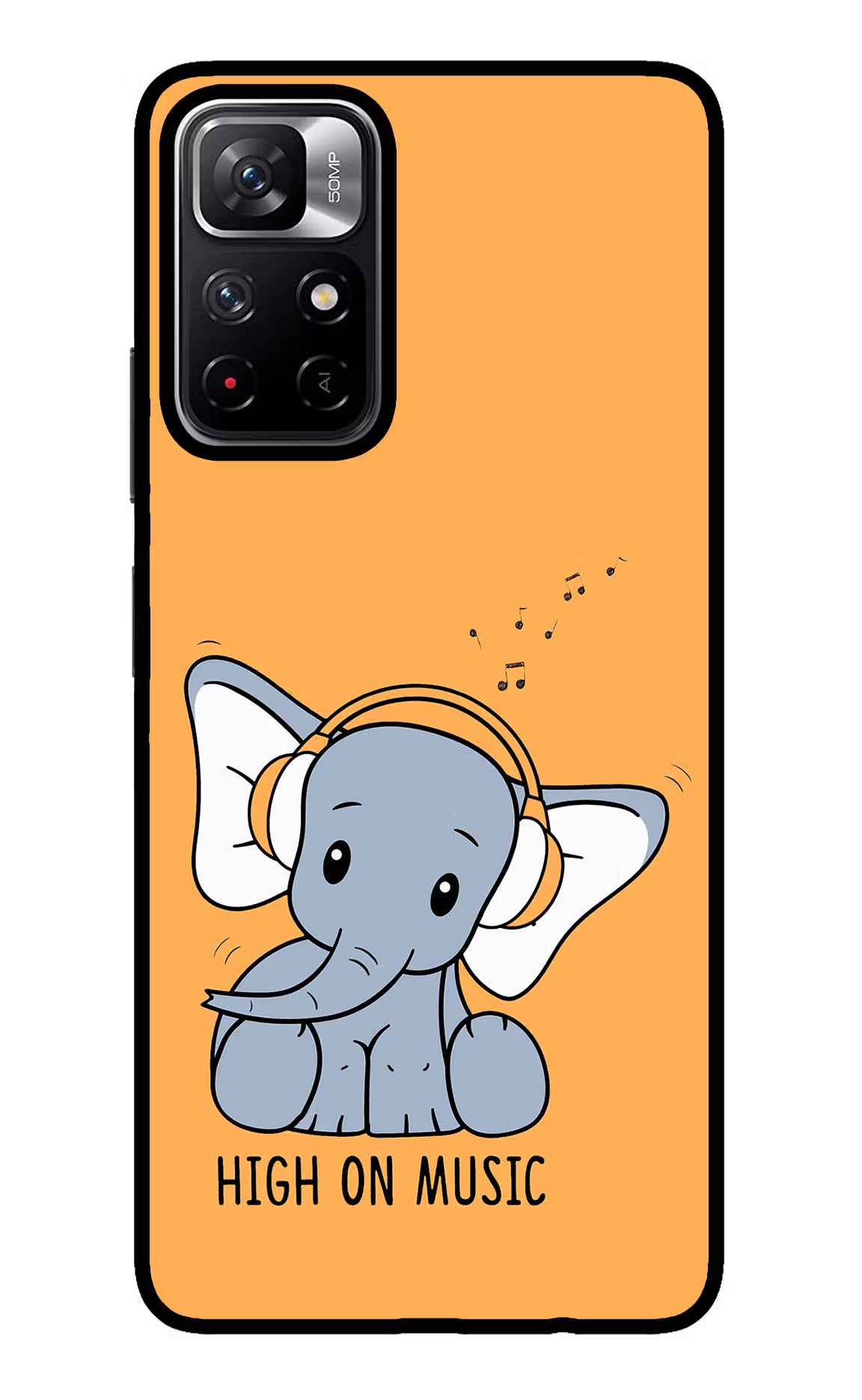 High On Music Redmi Note 11T 5G Glass Case
