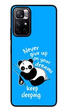 Keep Sleeping Redmi Note 11T 5G Glass Case Back Cover by Casekaro