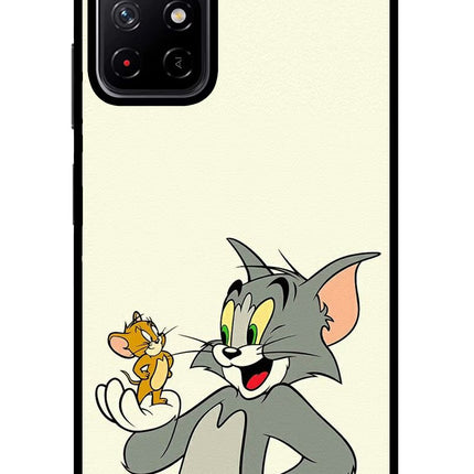 Tom & Jerry Redmi Note 11T 5G Glass Case Back Cover by Casekaro