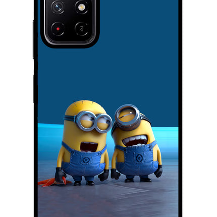 Minion Laughing Redmi Note 11T 5G Glass Case Back Cover by Casekaro