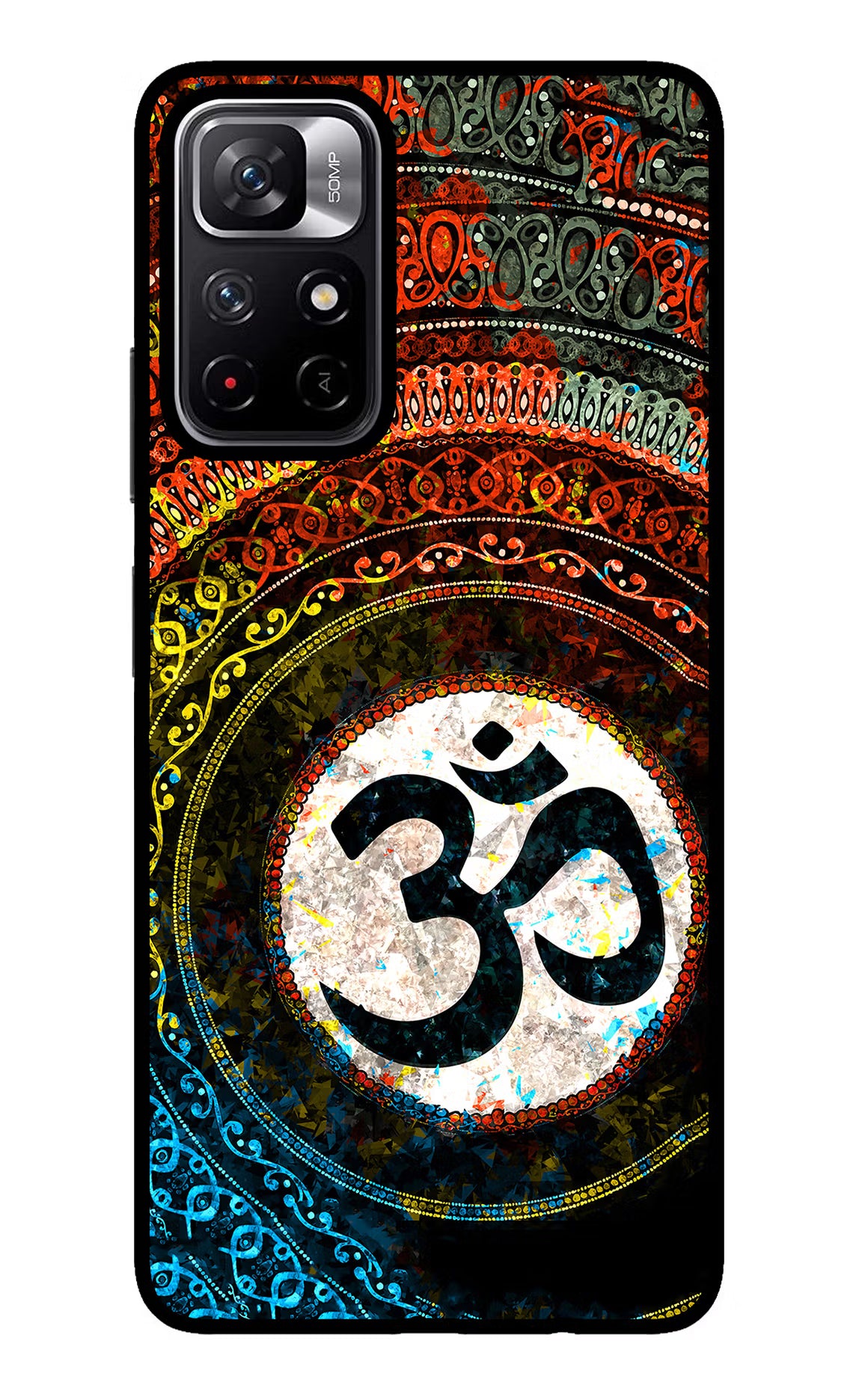 Om Cultural Redmi Note 11T 5G Glass Case