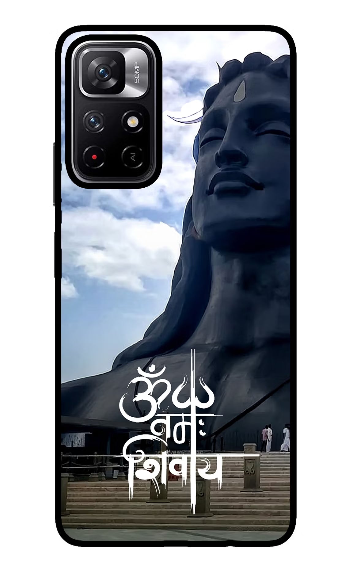 Om Namah Shivay Redmi Note 11T 5G Glass Case Back Cover by Casekaro