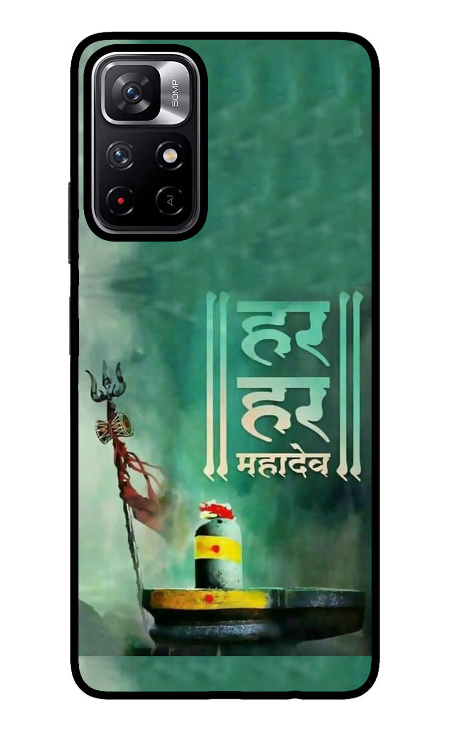 Har Har Mahadev Shivling Redmi Note 11T 5G Back Cover, Glass case
