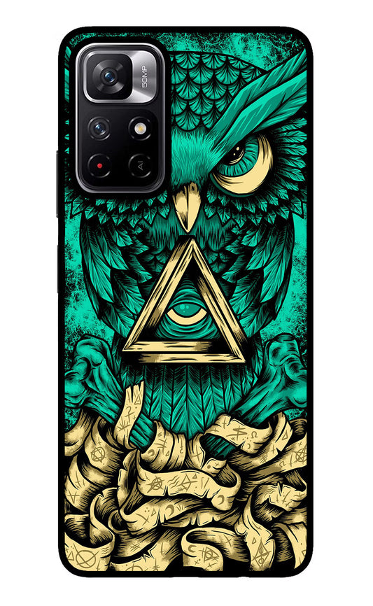 Green Owl Redmi Note 11T 5G Glass Case