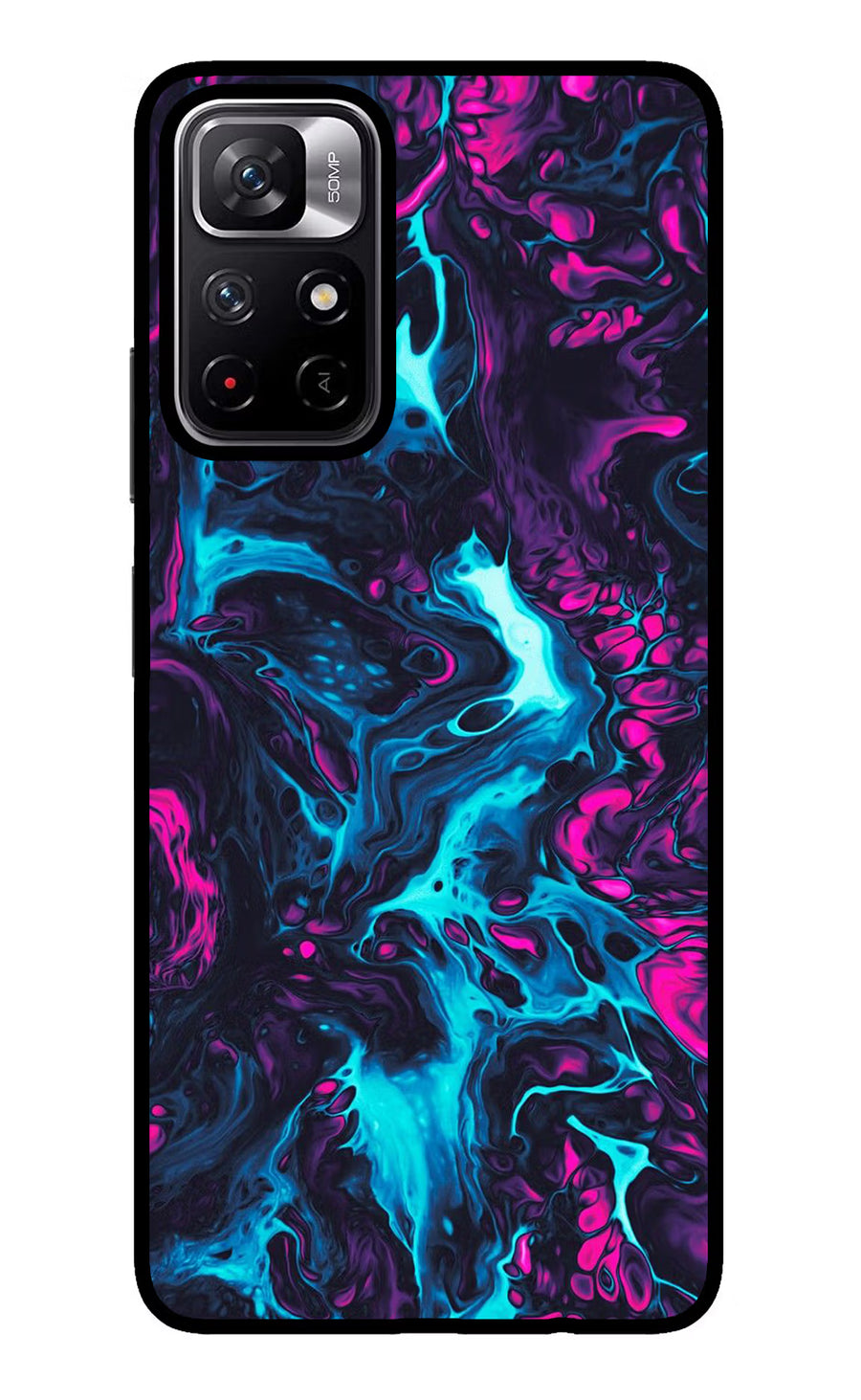Abstract Redmi Note 11T 5G Back Cover, Glass case