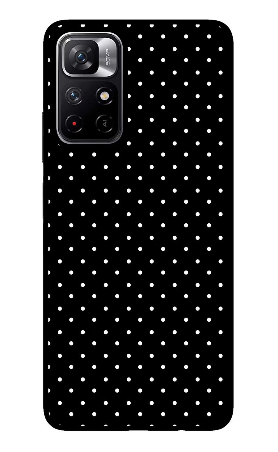 White Dots Redmi Note 11T 5G Back Cover, Glass case