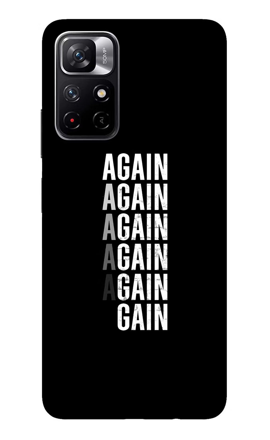 Again Again Gain Redmi Note 11T 5G Back Cover, Glass case