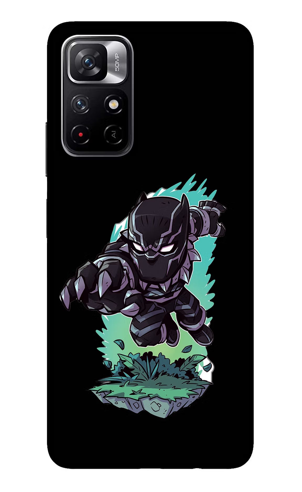 Black Panther Redmi Note 11T 5G Glass Case Back Cover by Casekaro
