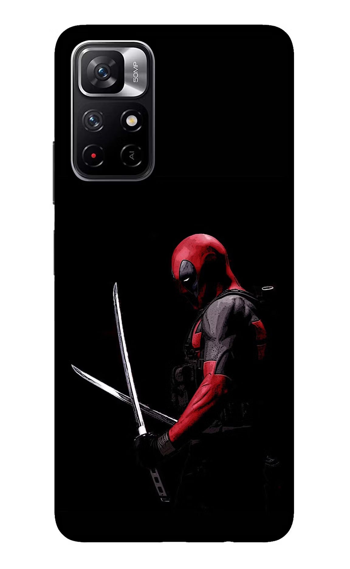 Deadpool Redmi Note 11T 5G Glass Case Back Cover by Casekaro