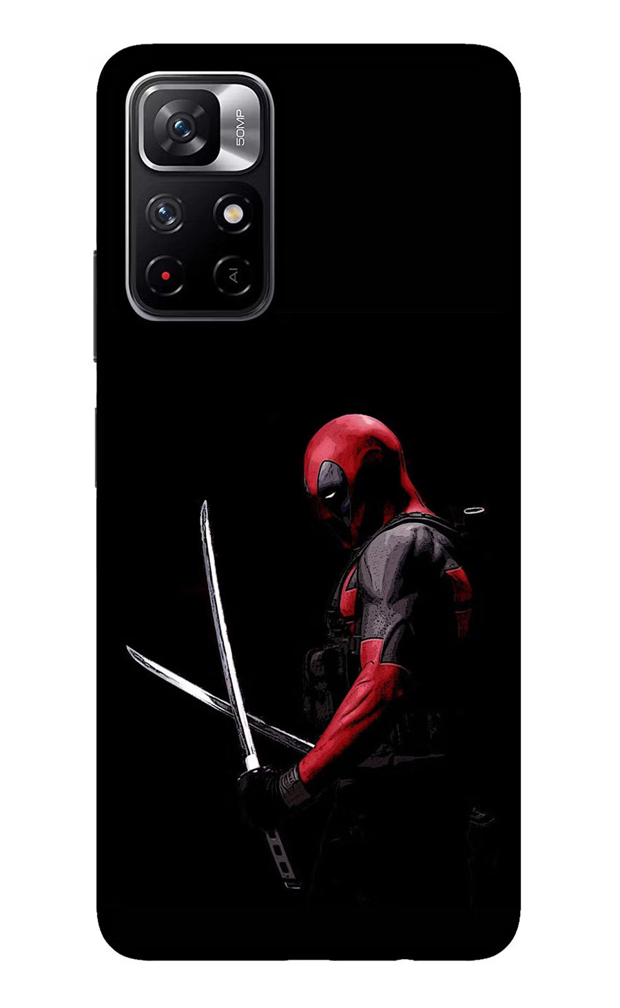 Deadpool Redmi Note 11T 5G Back Cover, Glass case