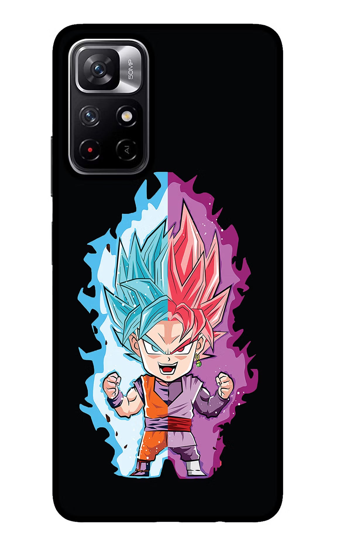 Chota Goku Redmi Note 11T 5G Glass Case Back Cover by Casekaro
