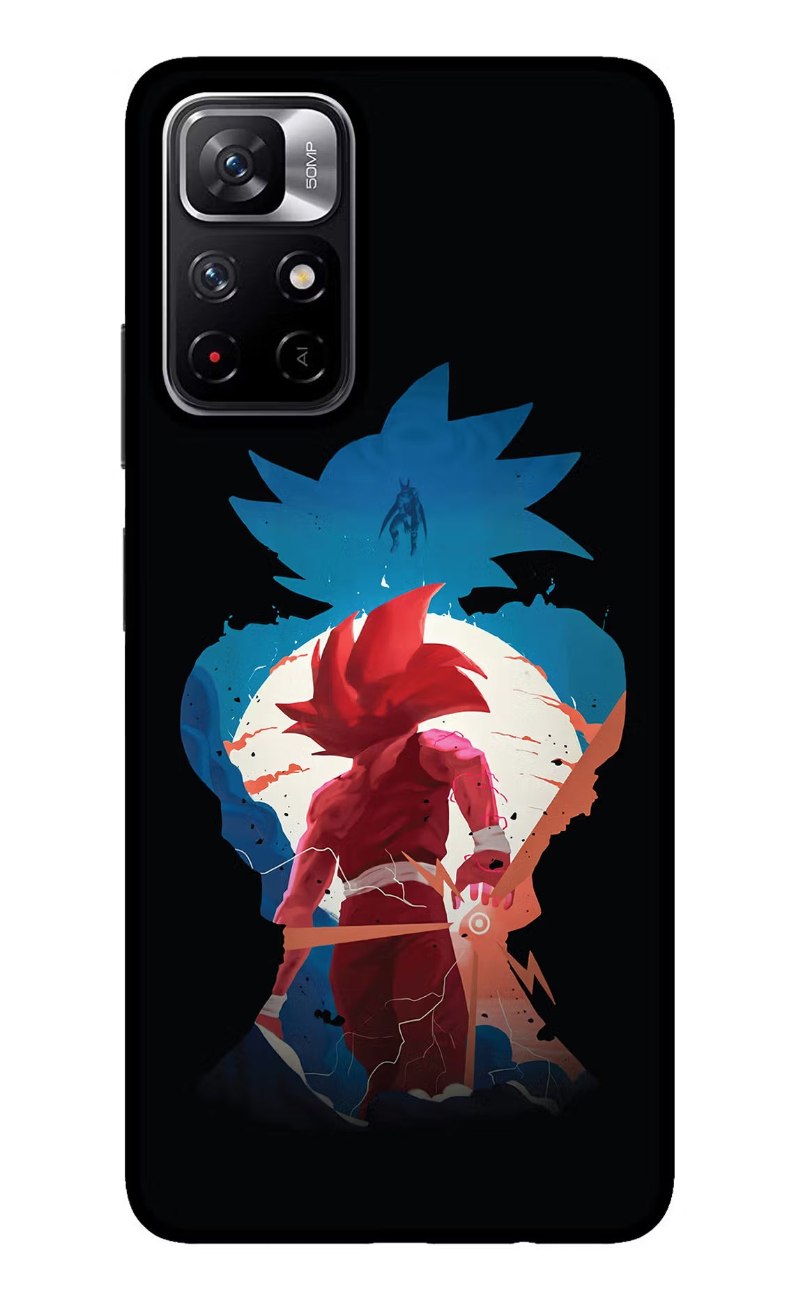 Goku Redmi Note 11T 5G Glass Case Back Cover by Casekaro