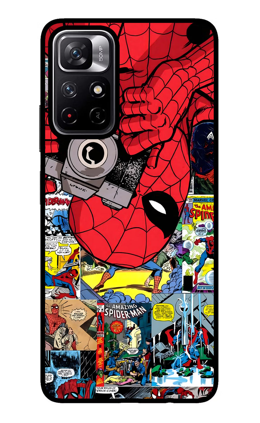 Spider Man Redmi Note 11T 5G Back Cover, Glass case
