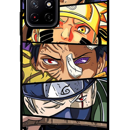 Naruto Character Redmi Note 11T 5G Glass Case Back Cover by Casekaro