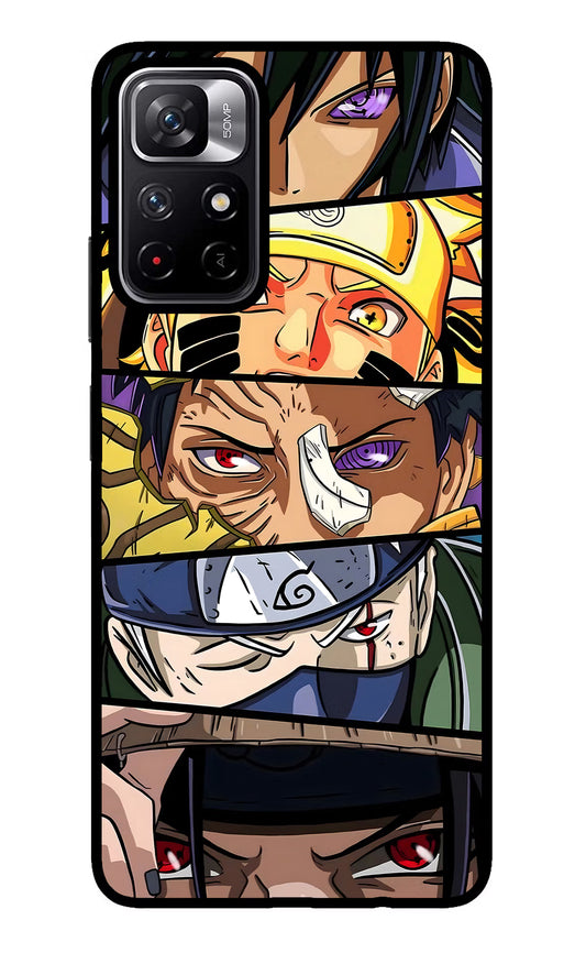 Naruto Character Redmi Note 11T 5G Glass Case