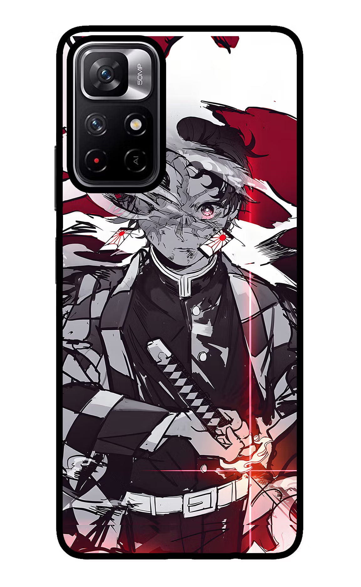 Demon Slayer Redmi Note 11T 5G Glass Case