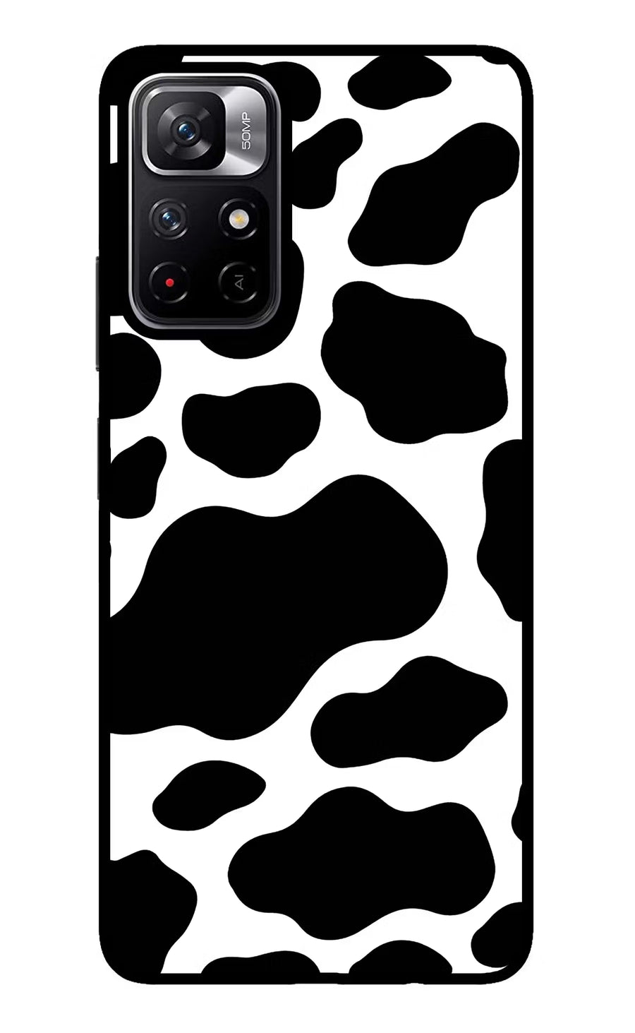 Cow Spots Redmi Note 11T 5G Back Cover, Glass case