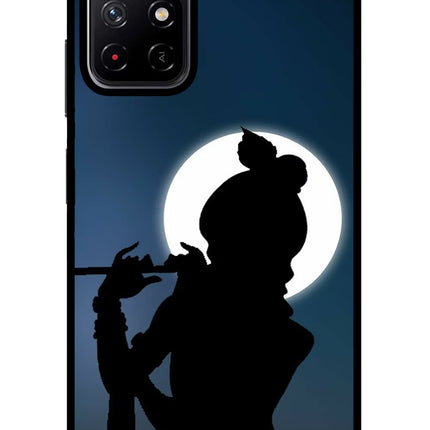 Shri Krishna Silhouette Redmi Note 11T 5G Glass Case Back Cover by Casekaro