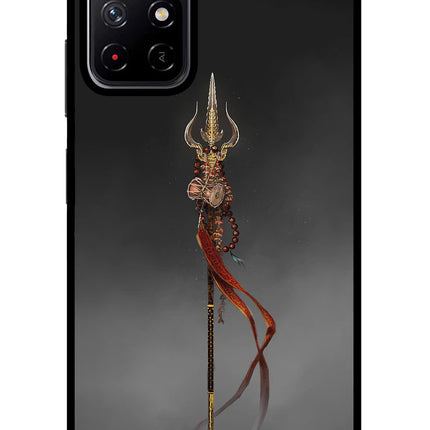 Shiv Trishul Redmi Note 11T 5G Glass Case Back Cover by Casekaro