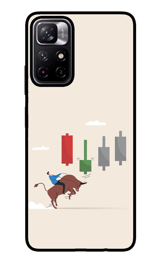 Bull Trading Momentum Redmi Note 11T 5G Glass Case