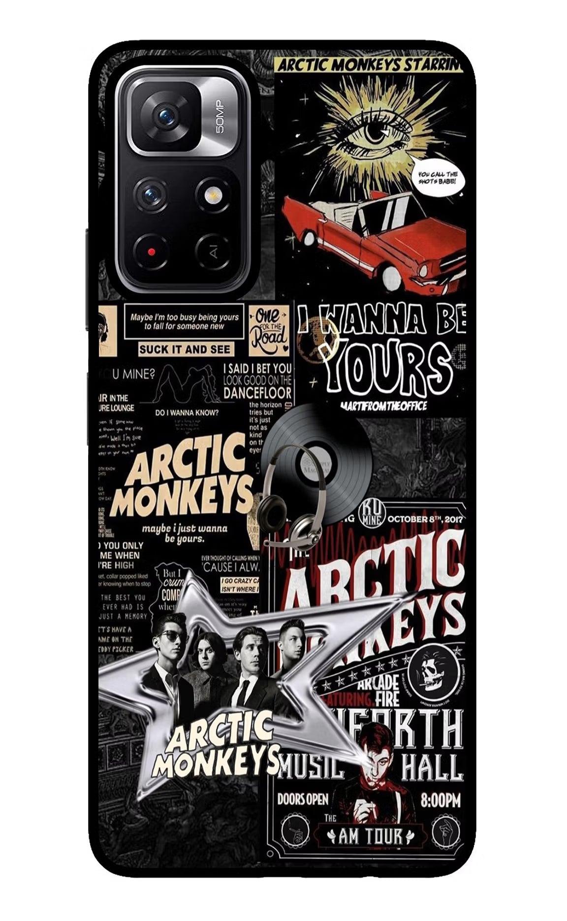 Arctic Monkeys Redmi Note 11T 5G Glass Case Back Cover by Casekaro