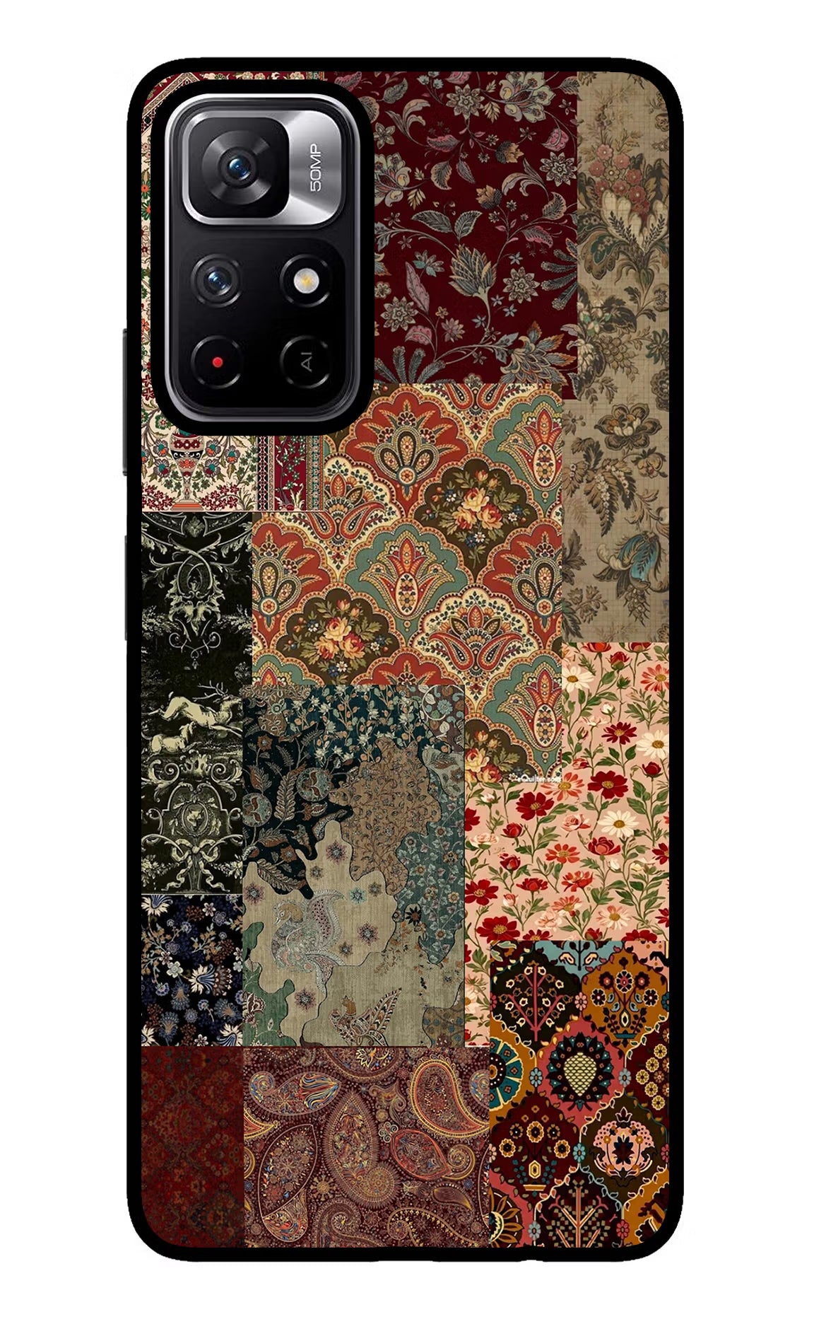 Desi Print Redmi Note 11T 5G Glass Case Back Cover by Casekaro