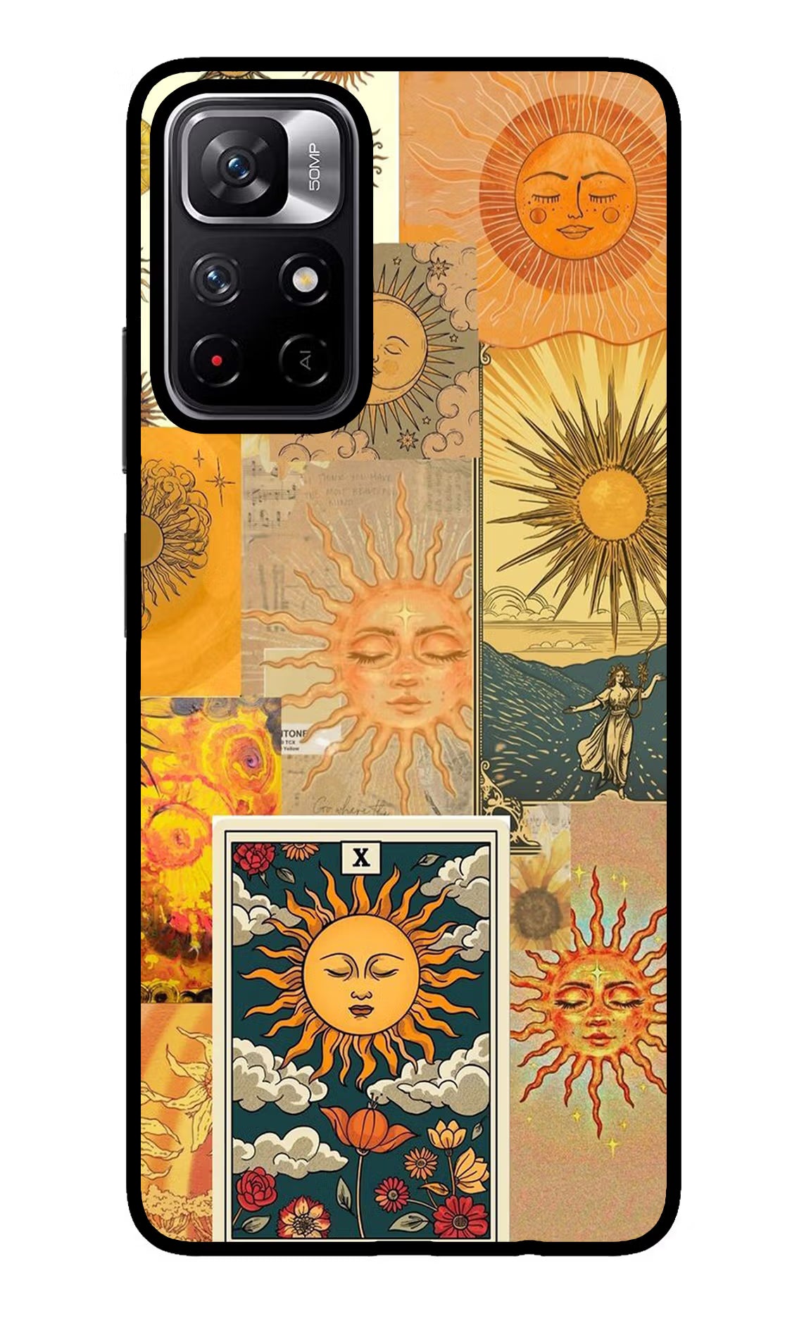 Sun Redmi Note 11T 5G Glass Case Back Cover by Casekaro